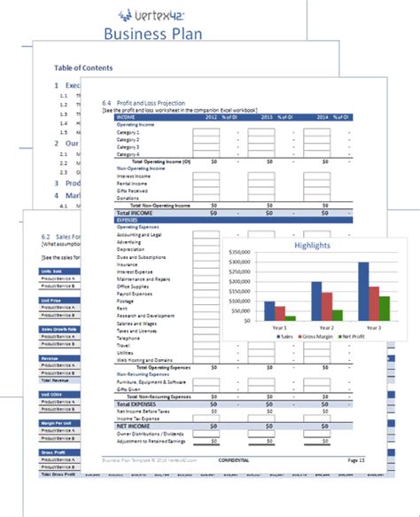 Free Business Plan Template for Word and Excel