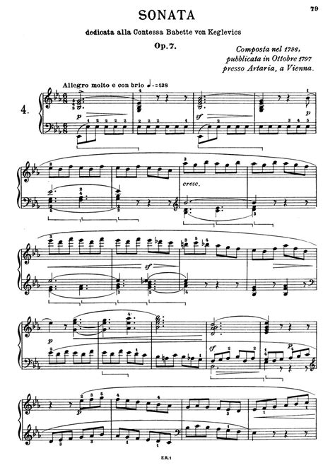 Beethoven Piano Sonata 4 Library