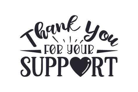 Thank You for Your Support SVG Cut file by Creative Fabrica Crafts ...