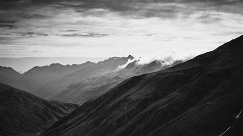 Gray scale mountain, photography, nature, landscape, monochrome HD ...