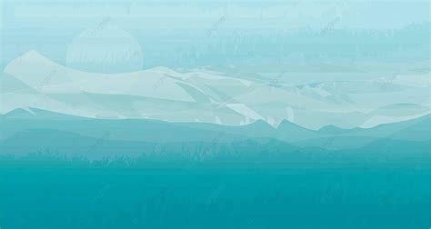 Blue Snow Mountain Landscape Background Vector Illustration Landscape ...