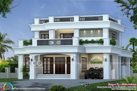 ₹40 Lakhs cost estimated decorative flat roof home - Kerala Home Design ...