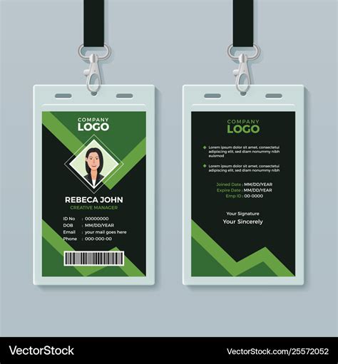 Creative office id card template Royalty Free Vector Image