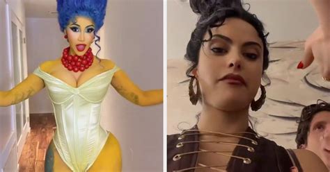 Camila Mendes As Mary Sanderson, Cardi B As Marge Simpson, And 17 Other Latine Celeb Halloween ...