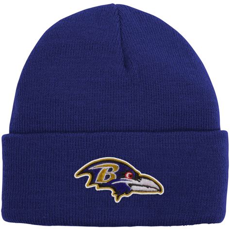 Youth Purple Baltimore Ravens Basic Cuffed Knit Hat