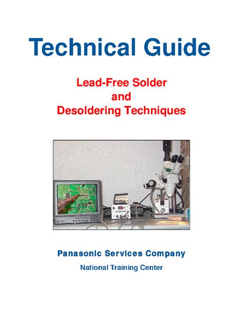 PANASONIC DESOLDERING TECHNIQUES Service Manual download, schematics, eeprom, repair info for ...