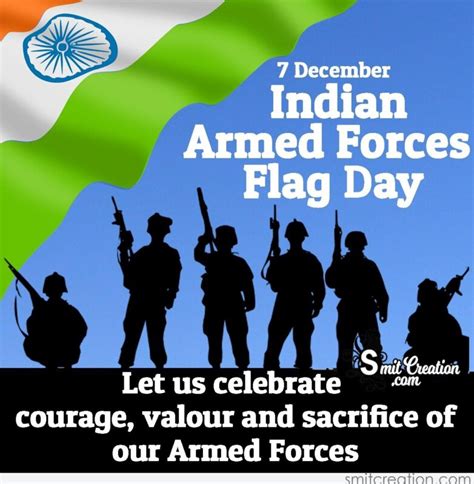 Indian Armed Forces Flag Day Poster - About Flag Collections