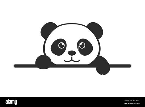 Little Panda. Cartoon Panda. Cute Panda Face. Baby Shower. Paws up over ...