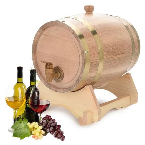 1.5L 3L beer brewing keg Oak Barrels Brewing Decorative Wine Barrel Keg Bucket Brewage Hotel ...