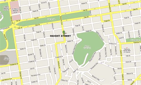 HAIGHT ASHBURY MAP SAN FRANCISCO - ToursMaps.com