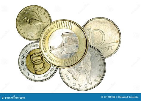 Different Hungarian Forint Coins Stock Photo - Image of emblem, forint ...