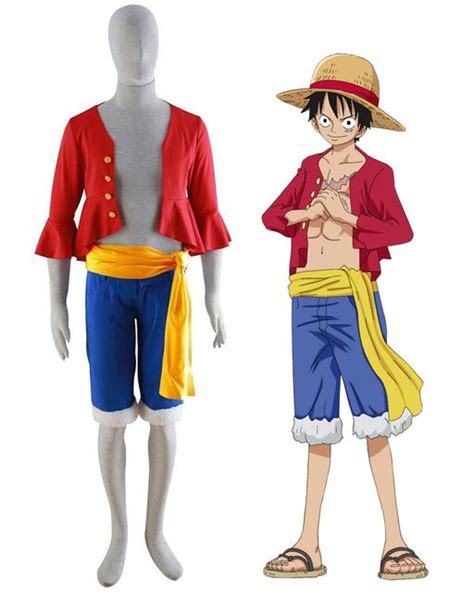 One Piece Monkey D Luffy Nowy Świat Kostium Stroje na Halloween & Cosplay Party w One Piece ...