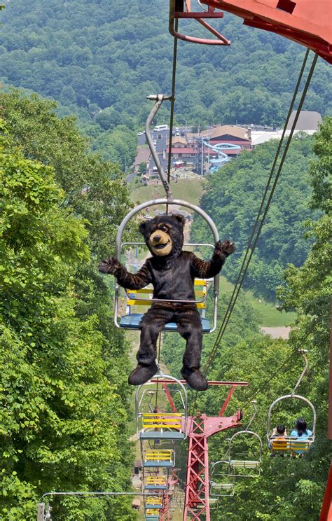 Ober Gatlinburg ... must ride chair lift ... with bear!! (mdg) | Gatlinburg attractions ...