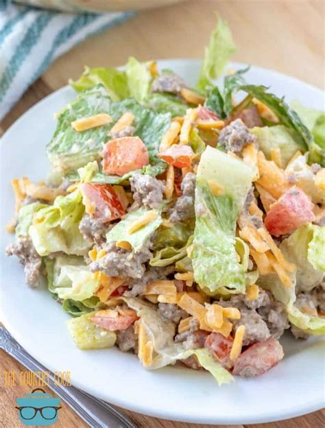 LOW CARB CHEESEBURGER SALAD (+Video) | The Country Cook