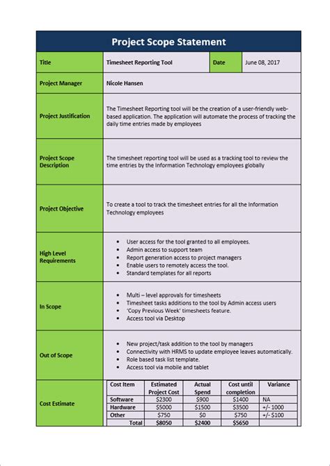 Project Scope Management Templates – ITSM Docs - ITSM Documents & Templates