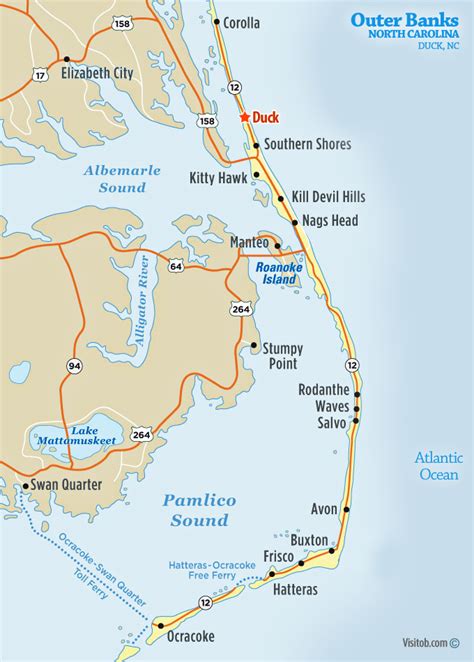 Map of Duck, NC | Visit Outer Banks | OBX Vacation Guide