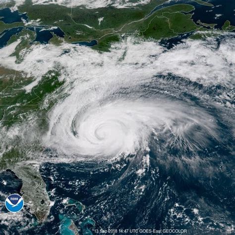 Satellite images of Hurricane Florence show just how massive the ...