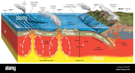 Volcanic activity and the Earth's tectonic plates Stock Photo - Alamy