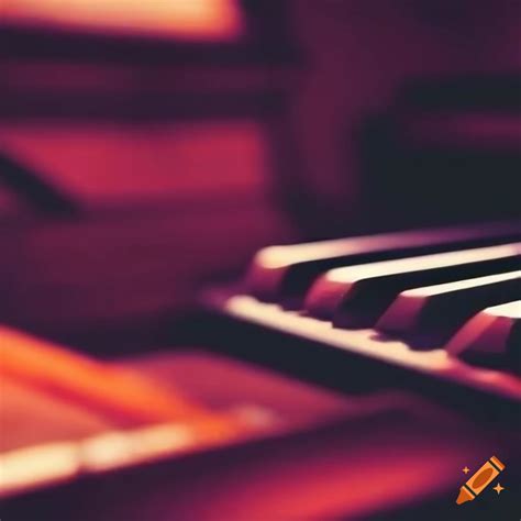 Blurred background of a piano keyboard on Craiyon