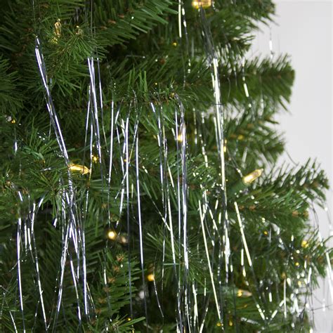 1000ct Silver Tinsel Icicle Strands Christmas Decorations 18" - Walmart.com