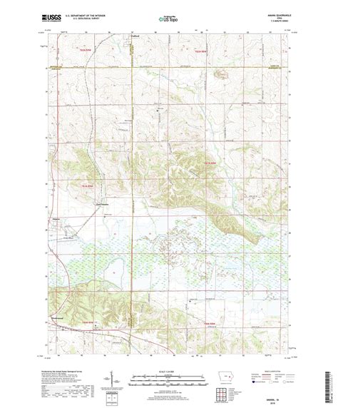 MyTopo Amana, Iowa USGS Quad Topo Map