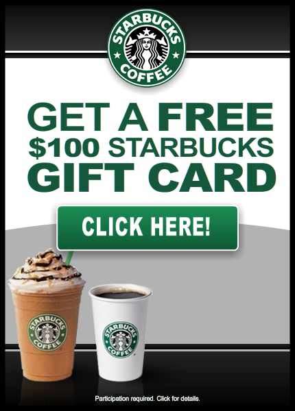 Free Starbucks Gift Card Deals Online - Free Samples By Mail No Surveys ...