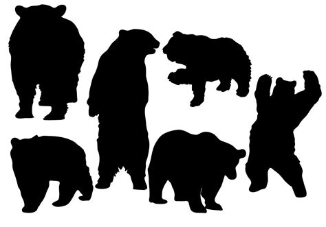 Vecteur de silhouette d'ours gratuit 96130 Art vectoriel chez Vecteezy