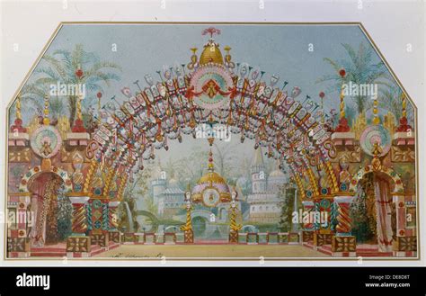 Stage design for the ballet The Nutcracker by P. Tchaykovsky, 1892 ...