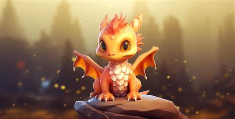 Premium Photo | A cute thick dragon with small flies hd wallpaper