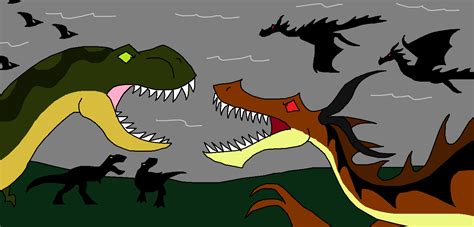 Dinosaurs vs Dragons by Syfyman2XXX on DeviantArt