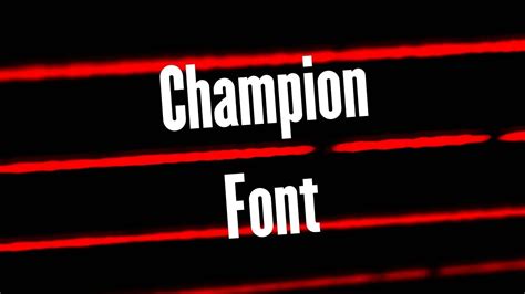 Champion Font Free Download