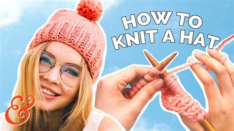 How to KNIT A HAT on STRAIGHT NEEDLES for Beginners (Step-by Step) - YouTube