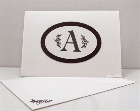 Monogram Note Card | Monogrammed note cards, Note cards, Monogram card