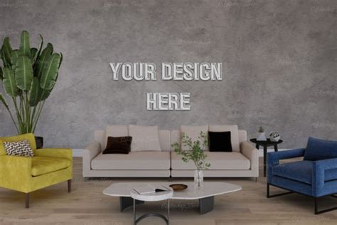 Blank Wall Mockup in Home Interior Graphic by OGMockupStore · Creative Fabrica