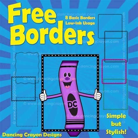 FREE Borders: Sample Pack of Basic Borders Clip Art | Clip art borders, Clip art, Free clip art