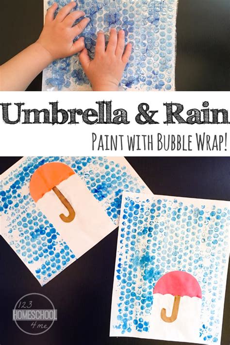 Bubble Wrap Rain Craft