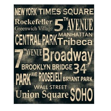 Typography of New York Street Names Fine Art Print 10X8 - Etsy UK ...