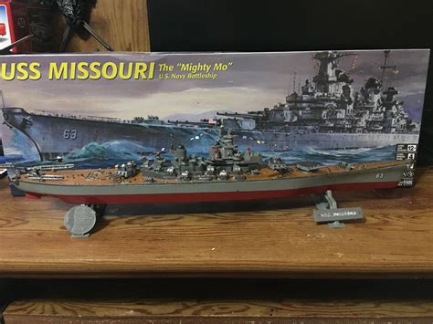 Just finished my revell 1:535 USS Missouri model. This is the first ever ship model I’ve done so ...