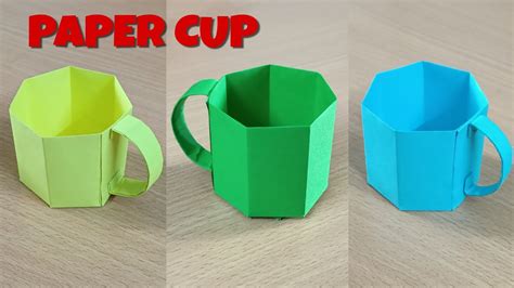 DIY PAPER CUP / PAPER CUP / PAPER CRAFT / Easy origami paper Cup - YouTube