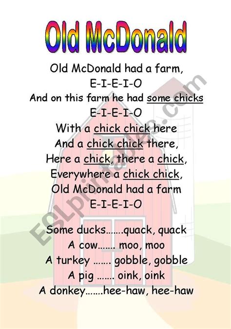 old macdonald lyrics