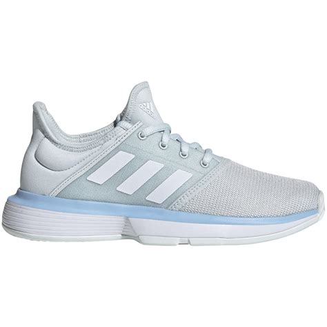 Adidas Junior SoleCourt xJ Tennis Shoes (Blue Tint/White/Glow Blue ...