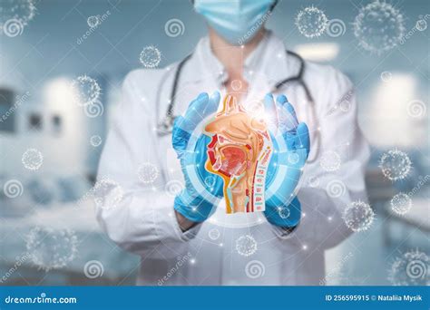 Concept of Protection and Treatment of the Mucous Membrane from Viral Infections Stock Image ...