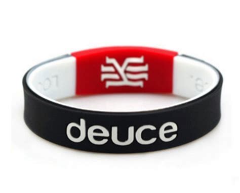 deuce silicone wristband custom logo