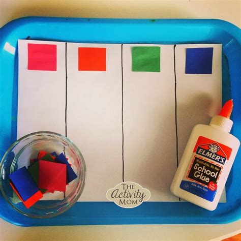 The Activity Mom - Toddler Color Sorting Craft - The Activity Mom