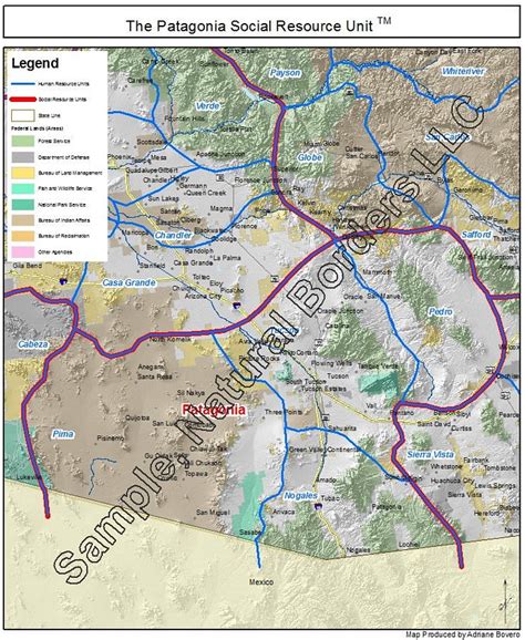 Patagonia map - Social Resource Units of the Western USA