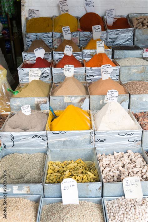 Typical Moroccan spices Stock Photo | Adobe Stock