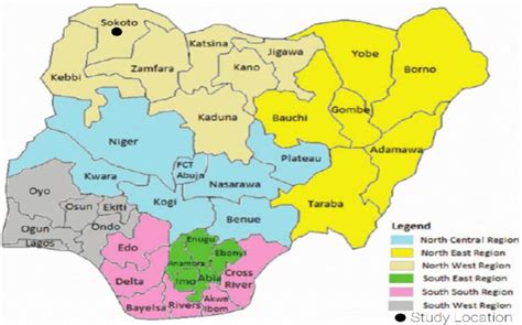 Map of Nigeria showing the area under study [33] . | Download Scientific Diagram