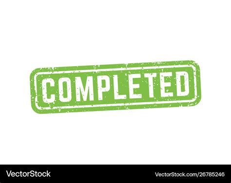 Completed stamp Royalty Free Vector Image - VectorStock