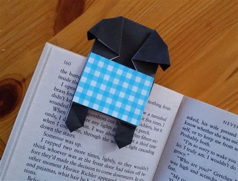 Paper Dog Bookmark Unique Origami Pug Bookmark by JollyCards | Origami ...