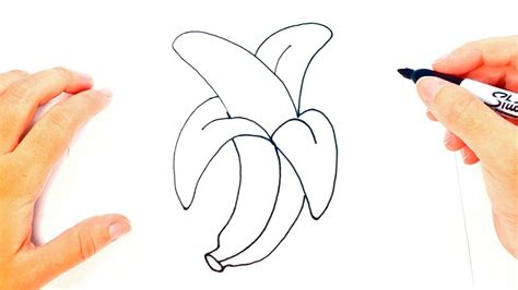 Easy Peeled Banana Drawing, Peel Off Banana Vector Art Royalty-Free Stock Image ... - Drawing of ...